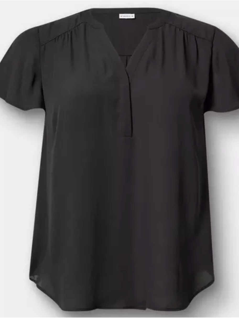 torrid Black V-Neck Flutter Sleeve Blouse - Picture 6 of 10